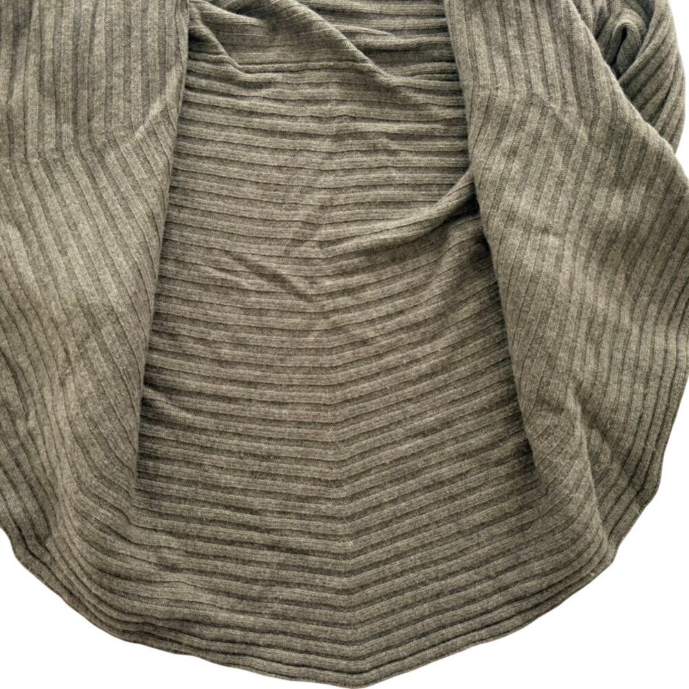 Autumn Cashmere Green Ribbed Sweater Medium Open Wrap Cocoon Cashmere Wool - Picture 5 of 8
